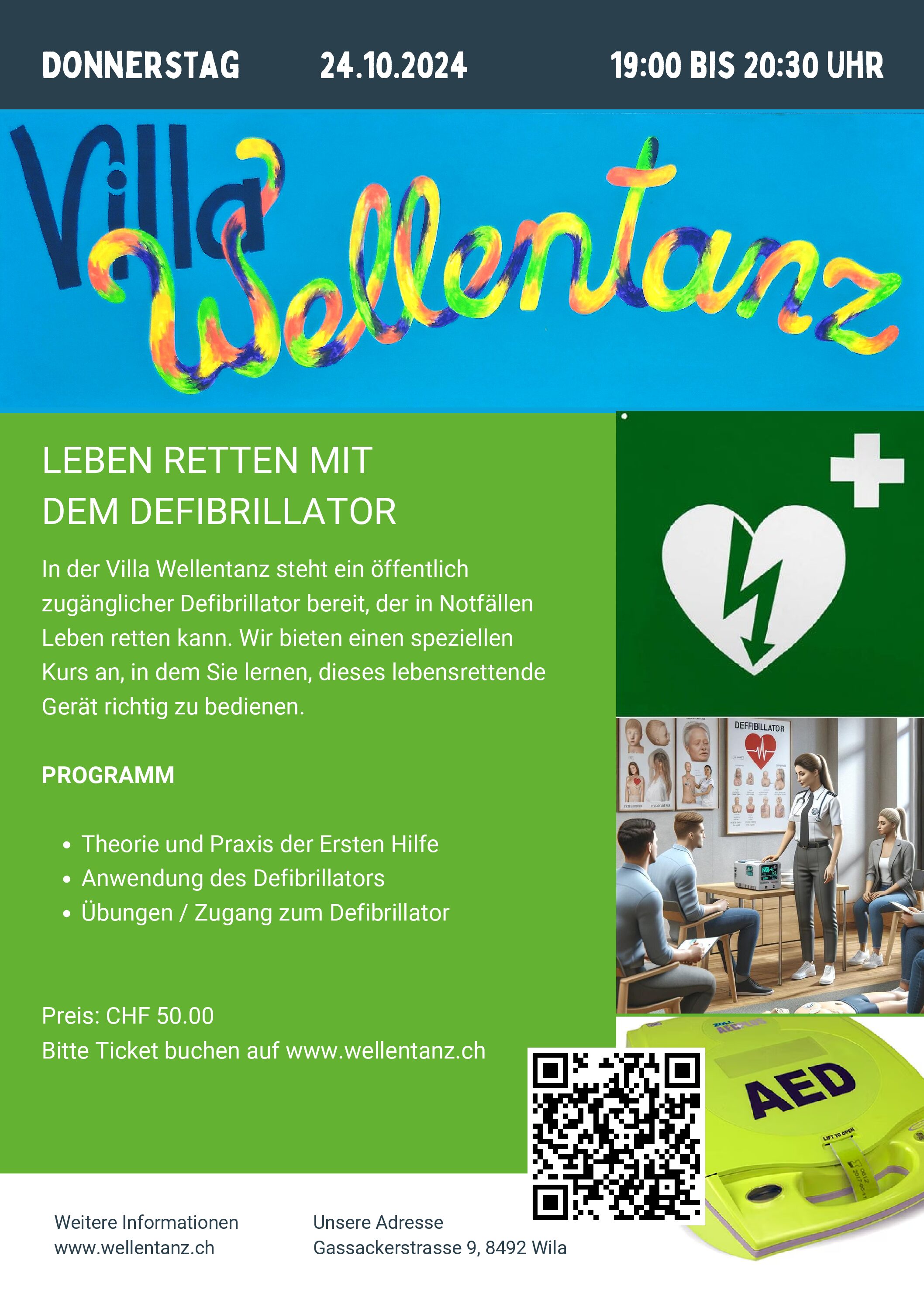 Leben retten mit dem Defibrillator Quick Kurs